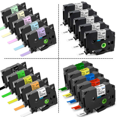 5x Schriftband TZe-231 12mm für Brother P-Touch PT-H100LB E105 1000 D410 H105