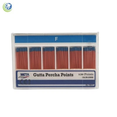META Gutta Percha Points Fine F 120/Box Vial Endodontic Obturation Dental Emporium