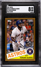 Yordan Alvarez 2020 Topps Rookie RC 1985 Design Gold Parallel /50 SGC 8