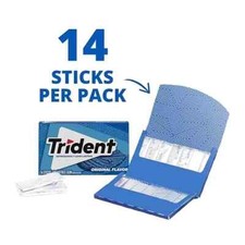 Trident Original Sugar Free Gum, 12 Packs of 14 Pieces 168 Total Pieces 