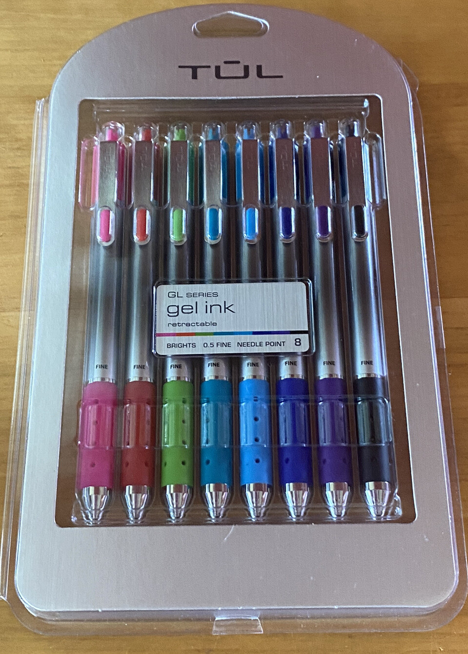 Togle Ink Pens TUL Retractable Gel Pens 0.5 mm Needle Point, Bright Colors (8-Pack)