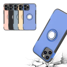 For iPhone 12 Mini / 12 / 12 Pro Max Cover With Ring Kickstand Dual Layers Case