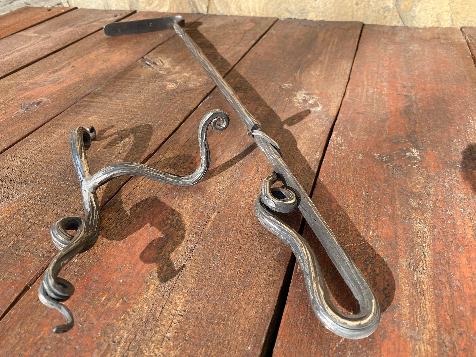 Stainless Steel Fire Poker Fireplace Tool Fireside Hand Forged