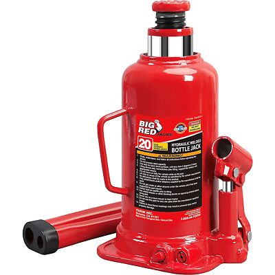 #ad BIG RED 20 Ton 40000 LBs Torin Welded Hydraulic Car Bottle Jack Red TAM92003B $58.58