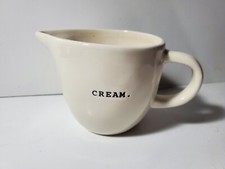 Rae Dunn Creamer White Artisan Collection By Magenta Cream Pour Pitcher Ceramic