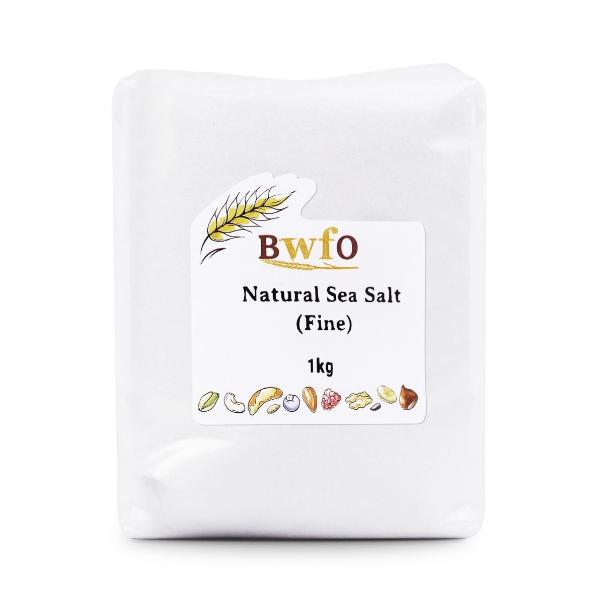Natural Sea Salt (Fine) 1kg | BWFO | Free UK Mainland P&P