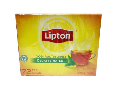 Lipton 100% Natural Decaf Black Tea (72 tea bags) - FREE SHIPPING