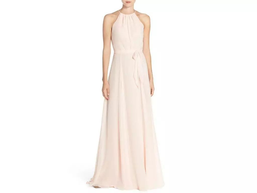Amsale delaney halter neck bridesmaid dress size 12 | eBay