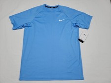 NIKE Mens Essential Hydroguard Swim T-Shirt Blue UPF 40 NESSA586-438