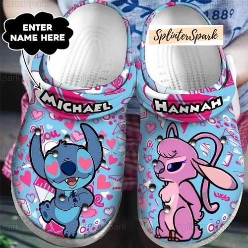 Personalized Stitch And Angels Shoes