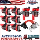 8 D585 Ignition Coil &Spark Plug Wire Packs For Chevrolet Silverado 1500 LS 5.3L