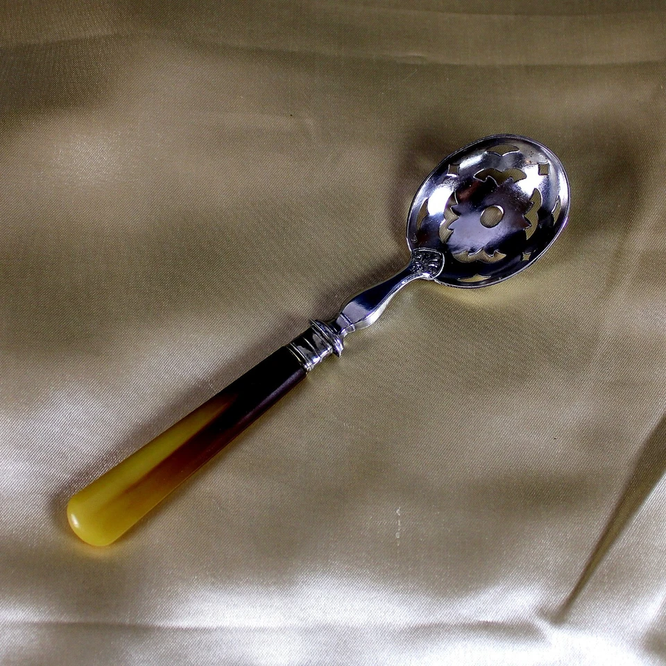 Antiguo juego de entremeses francés plateado en caja Foto 3 de 4