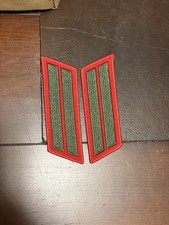 USMC 8 Year Service Stripes Green on Red Sew-On Male Pair