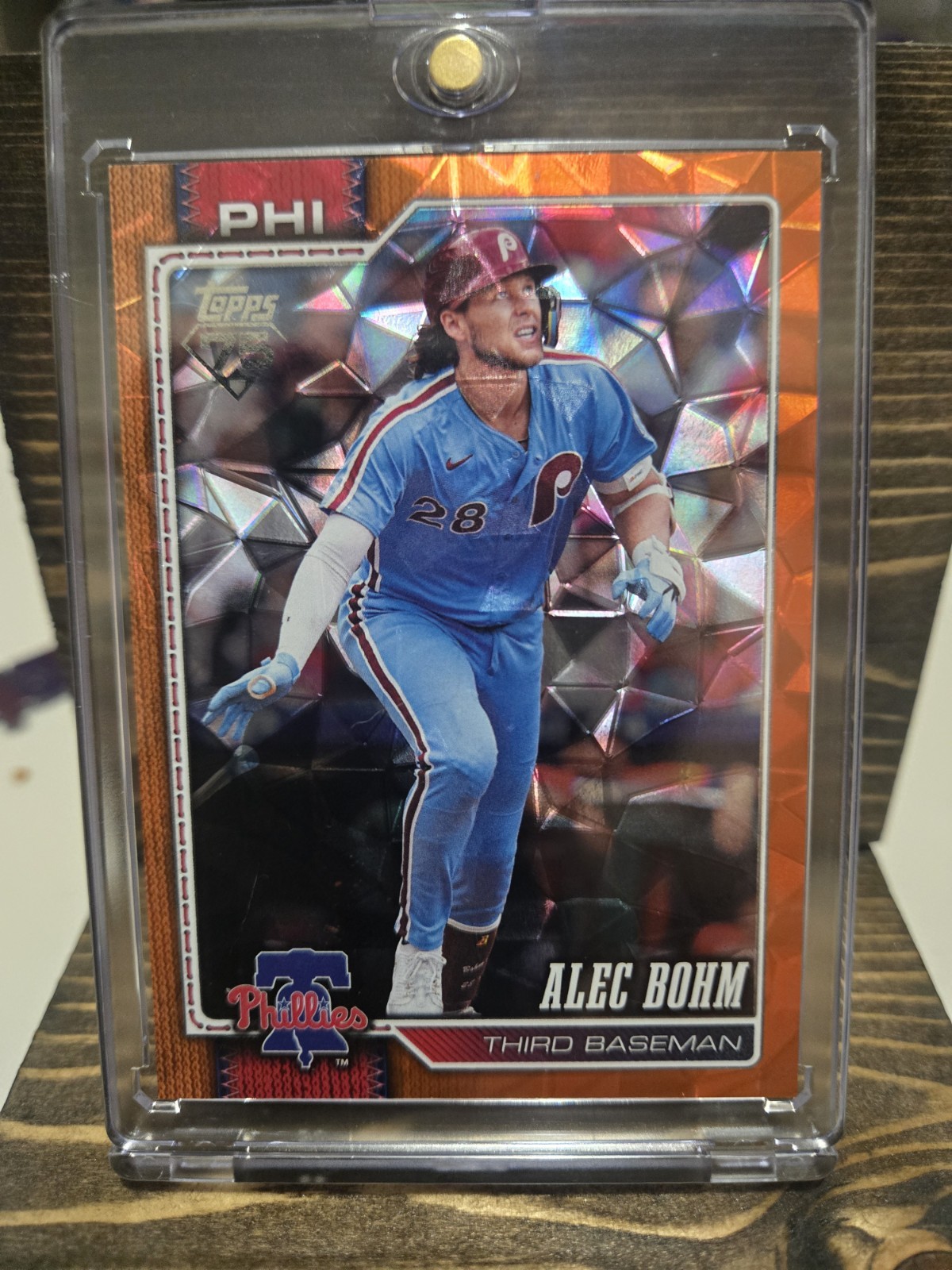 2026 Topps Series 2 Alec Bohm Diamante Orange Foil /25 Phillies #377