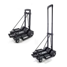 Folding Hand Truck Small Dolly,Foldable Utility cart with 4 Wheels  2 Elastic R
