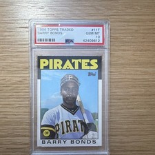 Barry Bonds 1986 Topps rookie #11T PSA 10, Very rare📈