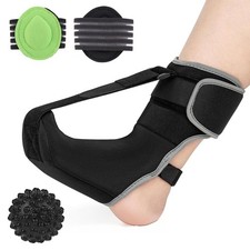 Plantar Fasciitis Night Splint with Massage Ball and Arch Medium, Medium-Gray