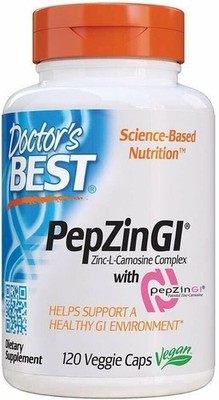 DOCTOR'S BEST, PEPZIN GI Zinc-L-Carnosine 120 Veg. Kapseln
