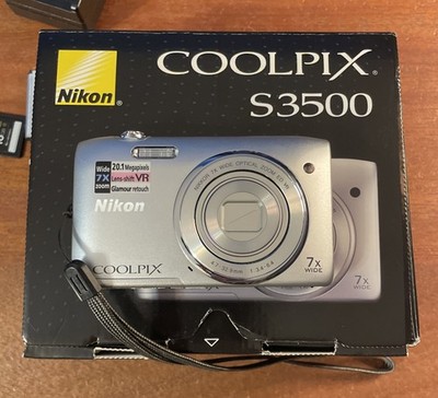 Nikon COOLPIX S3500 20.1MP Digital Camera - Silver for sale online