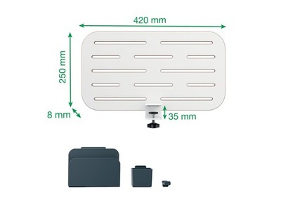 Esselte Leitz Pegboard Mount Desk Organizer White White 6548-00-00