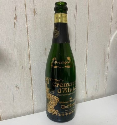 Empty Liquor Bottle Wolfberger Cremant d'Alsace Sparkling Wine France 750ml