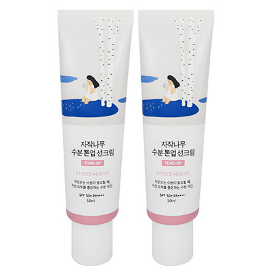 ROUND LAB Birch Juice Moisturizing Tone Up Sun Cream 50ml 1+1 Special Set Korea