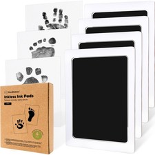 Kit huellas de manos y pies de beb sin tinta - Almohadilla de tinta sin manchas