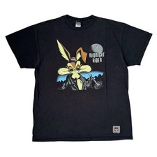 Vintage Harley Davidson Looney Tunes Graphic T-Shirt Men XL Wile E Coyote TAZ 99