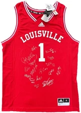 2025-26 LOUISVILLE CARDINALS TEAM SIGNED BASKETBALL JERSEY PAT KELSEY BROWN