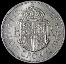UK Half Crown 1966 Elizabeth II Coin WCA B354