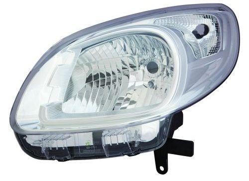 ABAKUS Headlight 551-11A4L-LDEM1 Left For Renault Chrome Frame Without Bulb H4