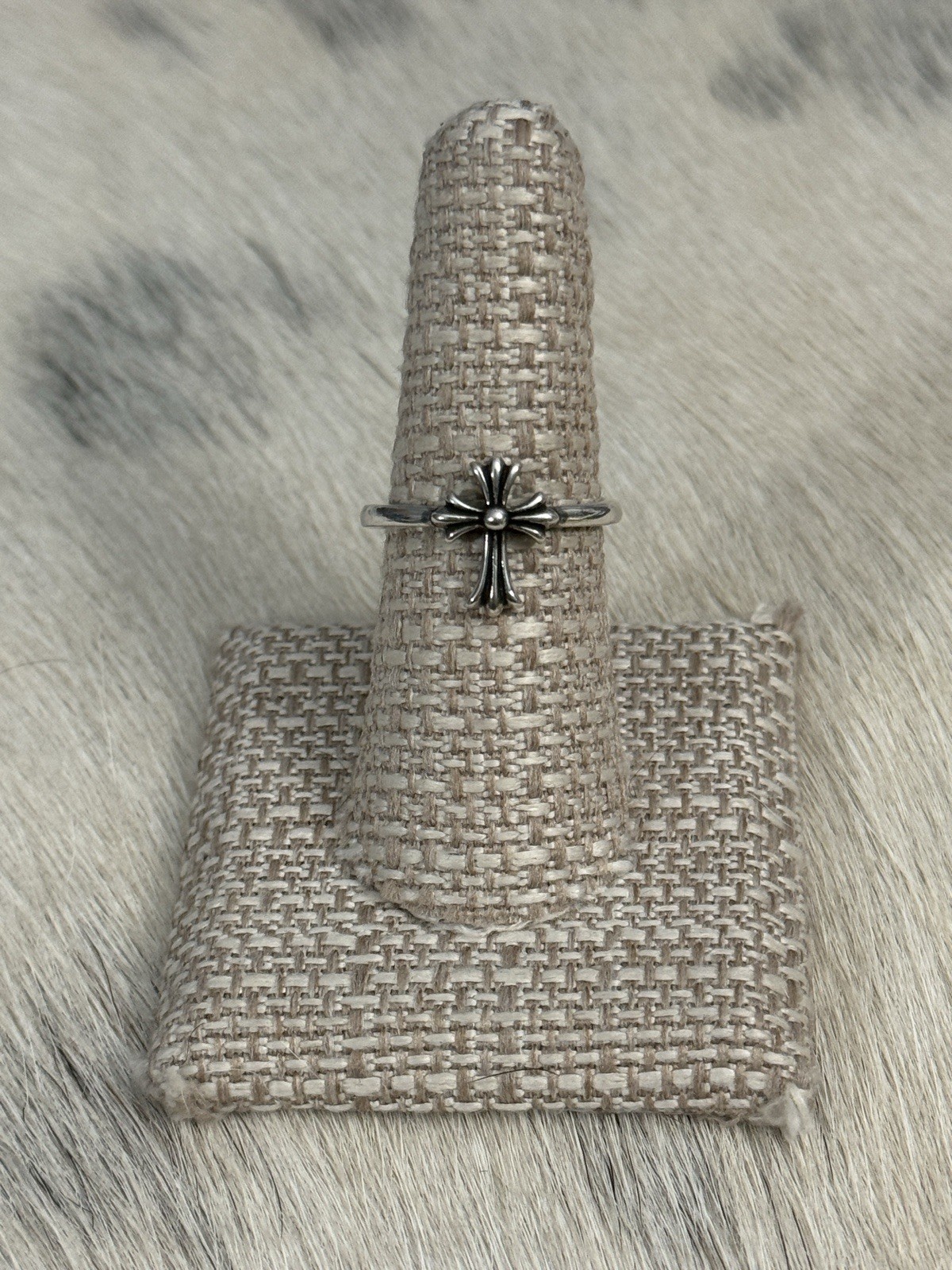 Chrome Hearts Sterling Silver 2011 Cross Logo Stacker Ring 925 CH Size 8.25 thumbnail 11