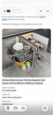 Pull Out Kitchen Wire Basket Magic Cabinet Corner Storage Unit Chrome Soft Close