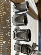 14 Various Sockets From Proto Made In America Vintage. Good Condition.