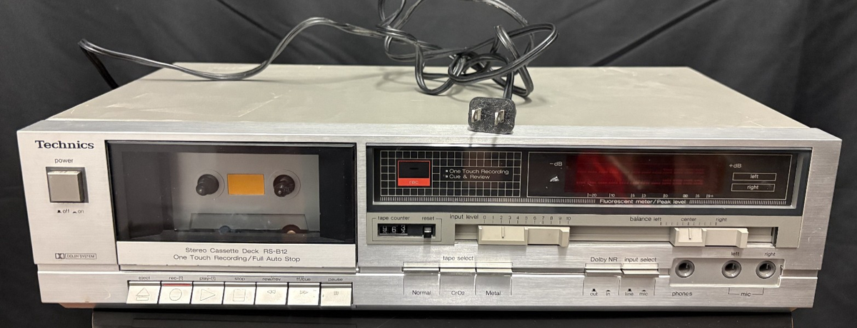 Vintage Technics Rs-b12 Stereo Cassette Tape Deck Player One Touch