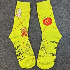 2025 McDonald  s The Grinch Happy Meal Socks   Christmas Green  Limited Edition