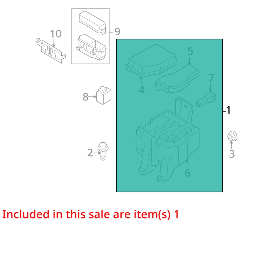 Fuse Box Engine Without Tow Package Fits 07-09 MAZDA CX-9 2185868 - Изображение 3 из 4
