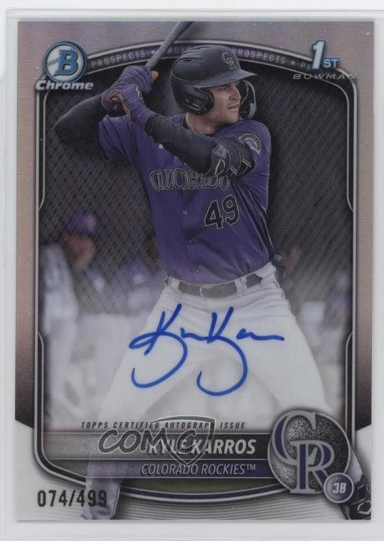 2025 Bowman Chrome Prospect Auto Refractor 74/499 Kyle Karros #CPA-KK Auto 6m7