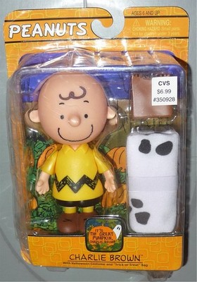 CHARLIE BROWN 5'' Peanuts The Great Pumpkin 2006 Figure Memory Lane DMG PKG READ