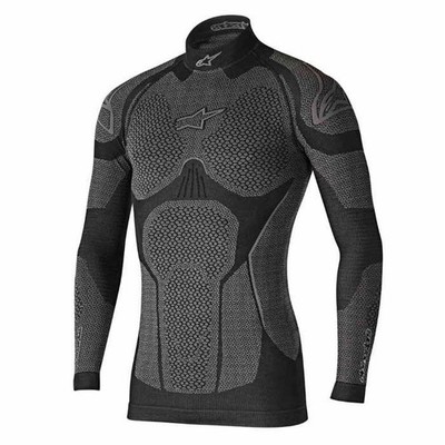 Alpinestars Ride Tech Top Langarm Winter Base Layer Shirt schwarz grau