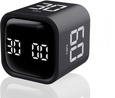 Digital Cube Pomodoro Timer Desk Rechargeable Productivity Timer 5/10/30/60min &