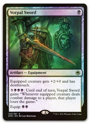 Vorpal Sword #124 (Foil) (LP) Forgotten Realms AFR Magic MTG