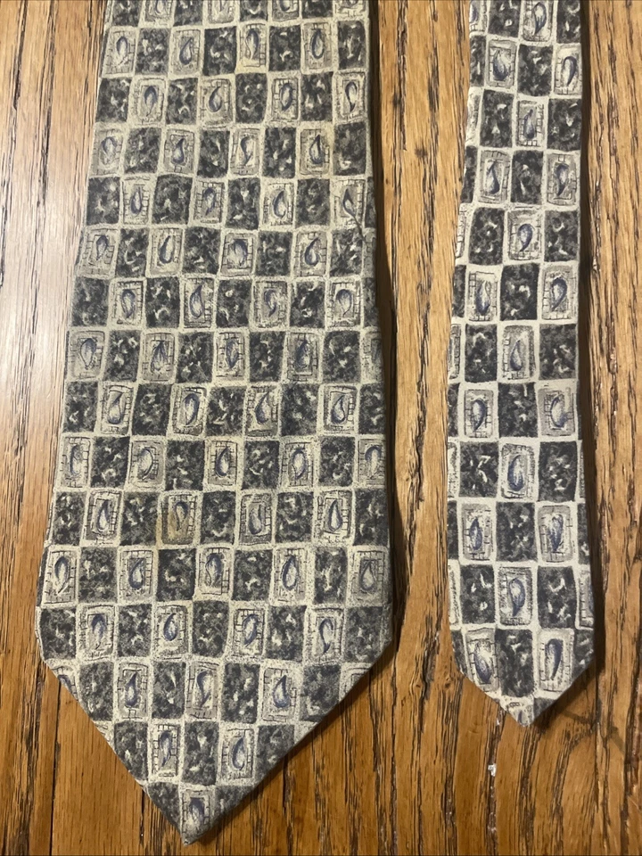 Corbata de seda geométrica GAP vintage para hombre hecha en EE. UU. Foto 4 de 4
