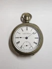 Antique 1897 Waltham Coin Silver Pocket Watch Grade: Sterling 18s 7 Jewels NR