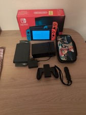 Nintendo Switch V1 Console HAC -001(-01) Great Condition Bundle Case Accessories