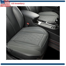 Leather Car Seat Cover Front Bottom Seat Protector Padded Anti-slip2pcs Grey Leather Car Seat Cover Front Bottom Seat Protector Padded Anti-slip2pcs Grey