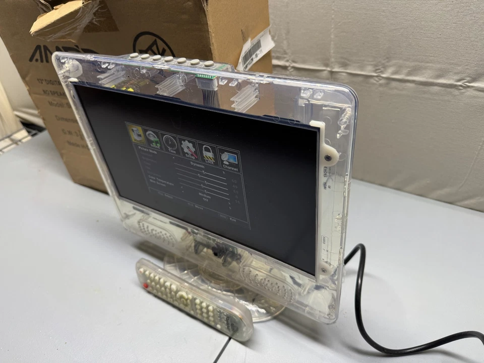 AMPD SLTV-1320AP 13” Flat Screen LCD TV FHD Clear Prison TV Translucent Remote - Image 4 of 4