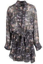 ISABEL MARANT GREY SILK MINI DRESS FR 36 UK 8
