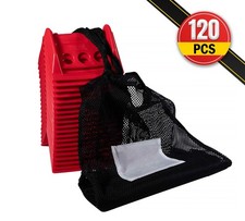 120Pc Red 4"x6" Flatbed Edge Protectors w/ Carrying Case Strap Corner Protector