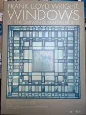 Frank Lloyd Wright: Windows of the Darwin D. Martin House 1999 Hardboard Poster
